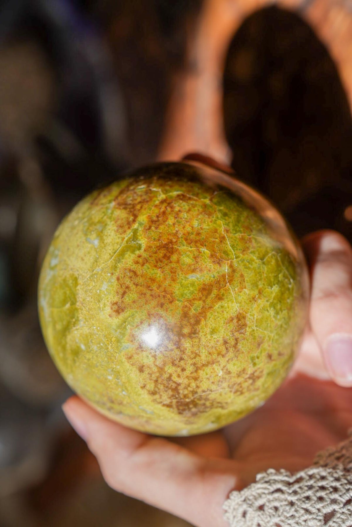 Green Opal Sphere