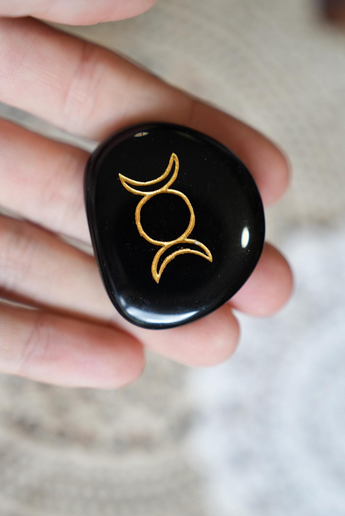 Obsidian Triple Moon