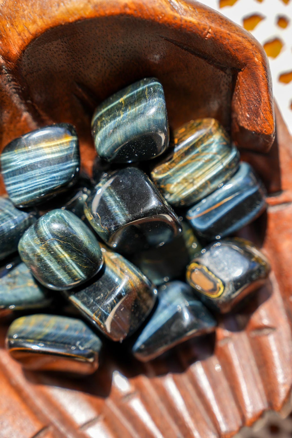 Blue Tigers Eye Tumble
