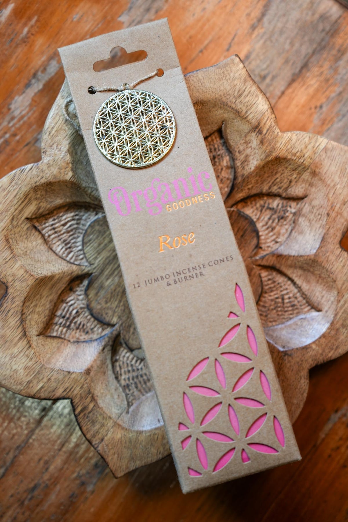 Organic Rose Incense Cones