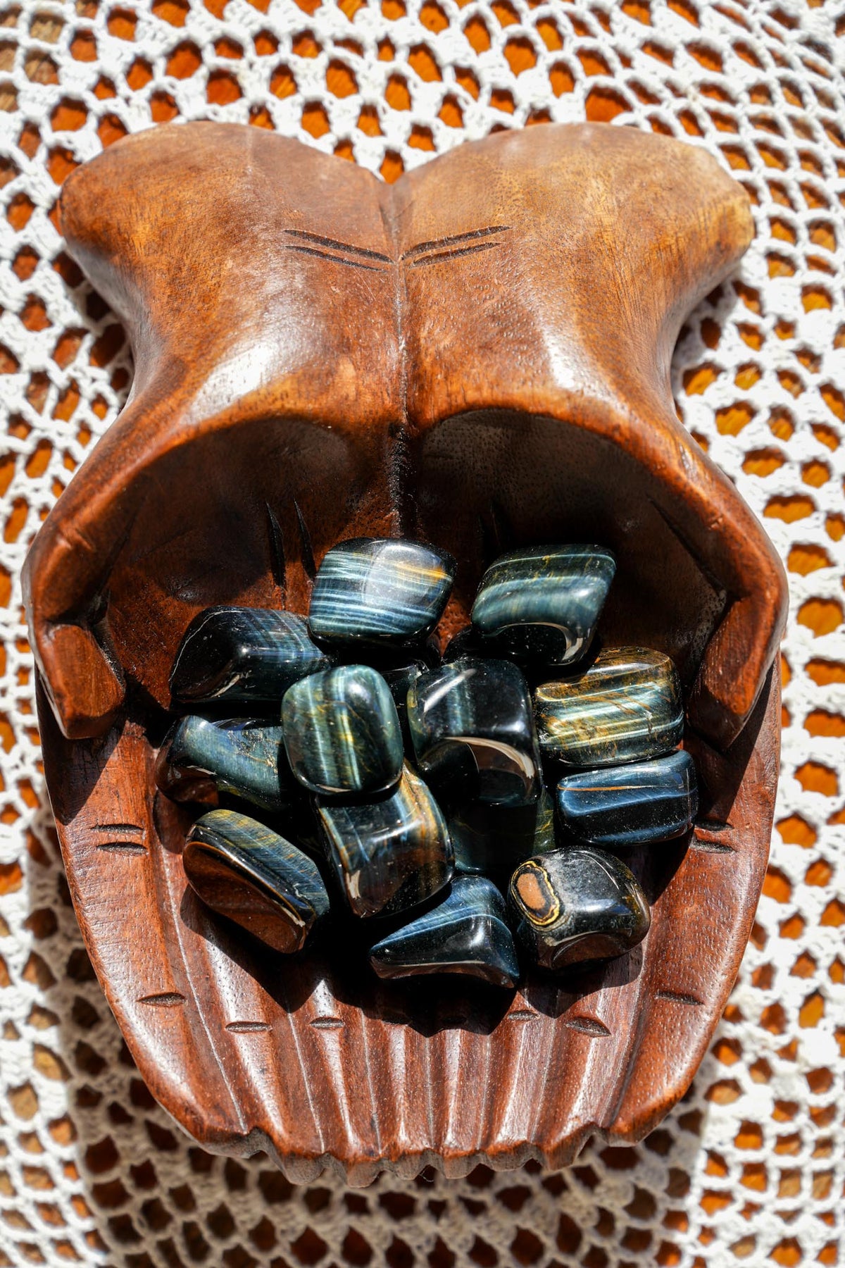 Blue Tigers Eye Tumble